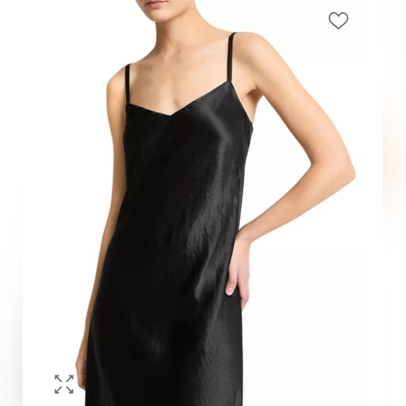 Vince Black Satin Slip Dress XS $398 - Picture 2 of 5